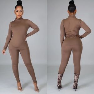Mocha two piece legging set